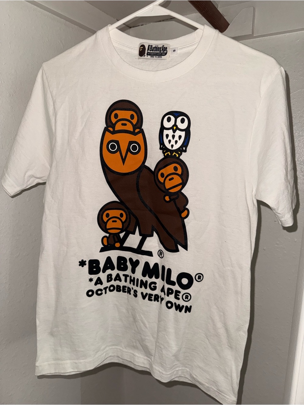 BABY MILO x A Bathing Ape White Graphic Tee